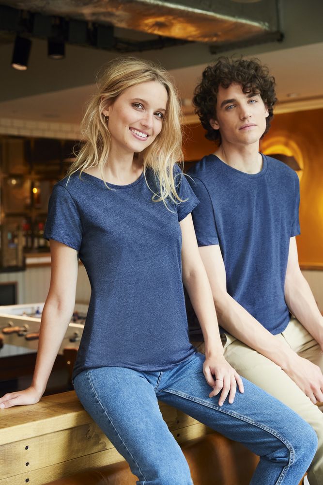 Футболка женская Mixed Women голубой меланж фото на сайте Print Logo.