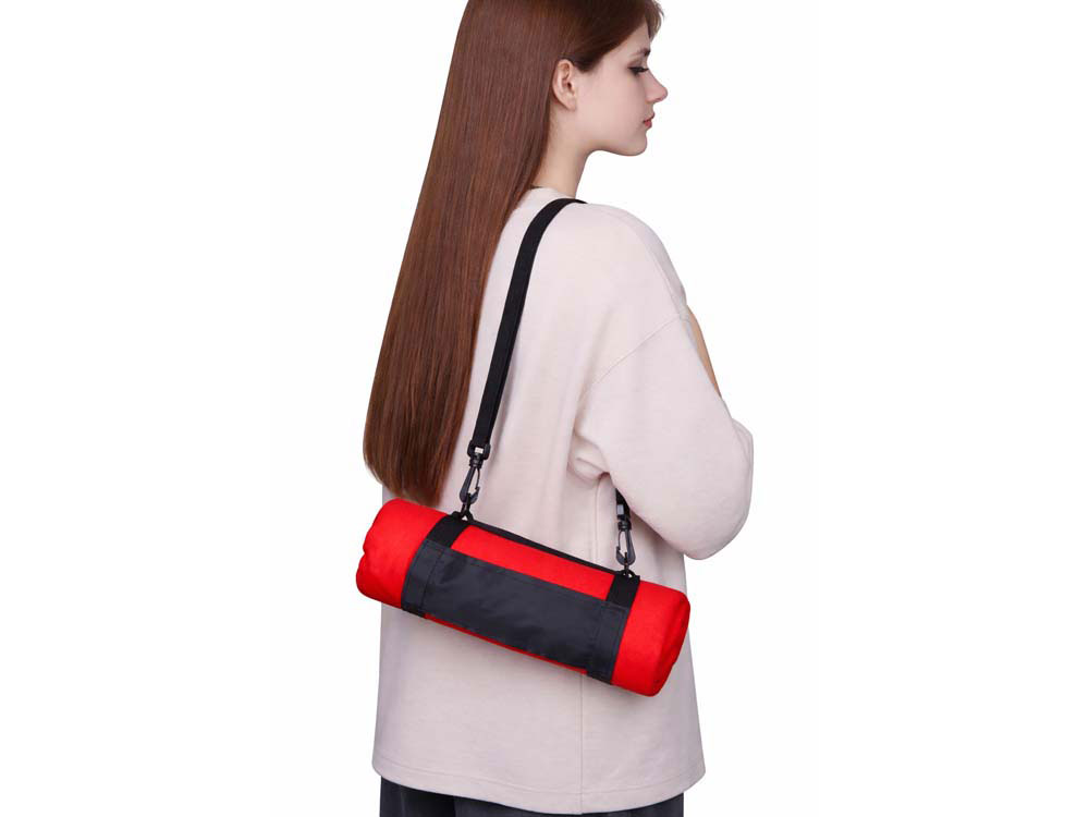 Плед Нежность с плечевым ремнем, красный