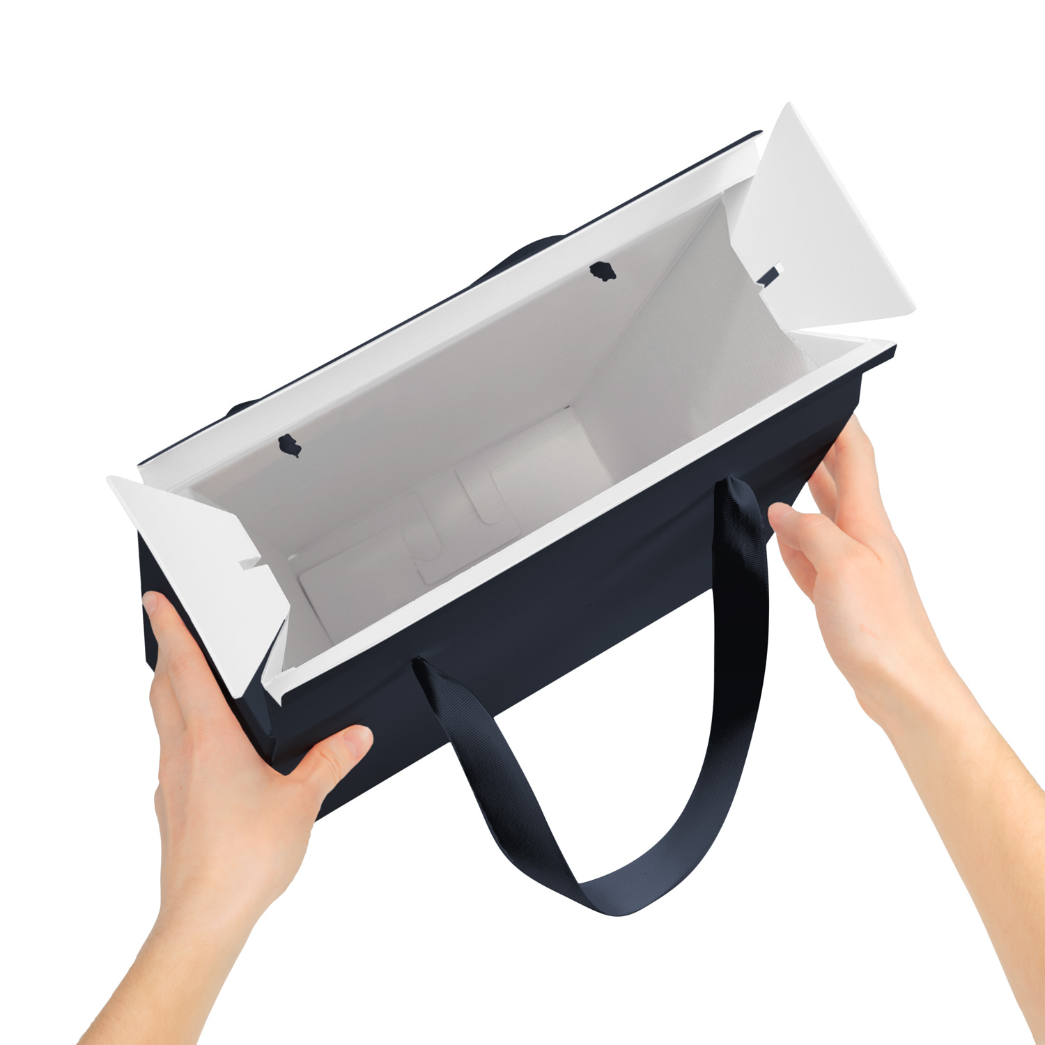 Подарочная коробка-пакет универсальная большая, синяя