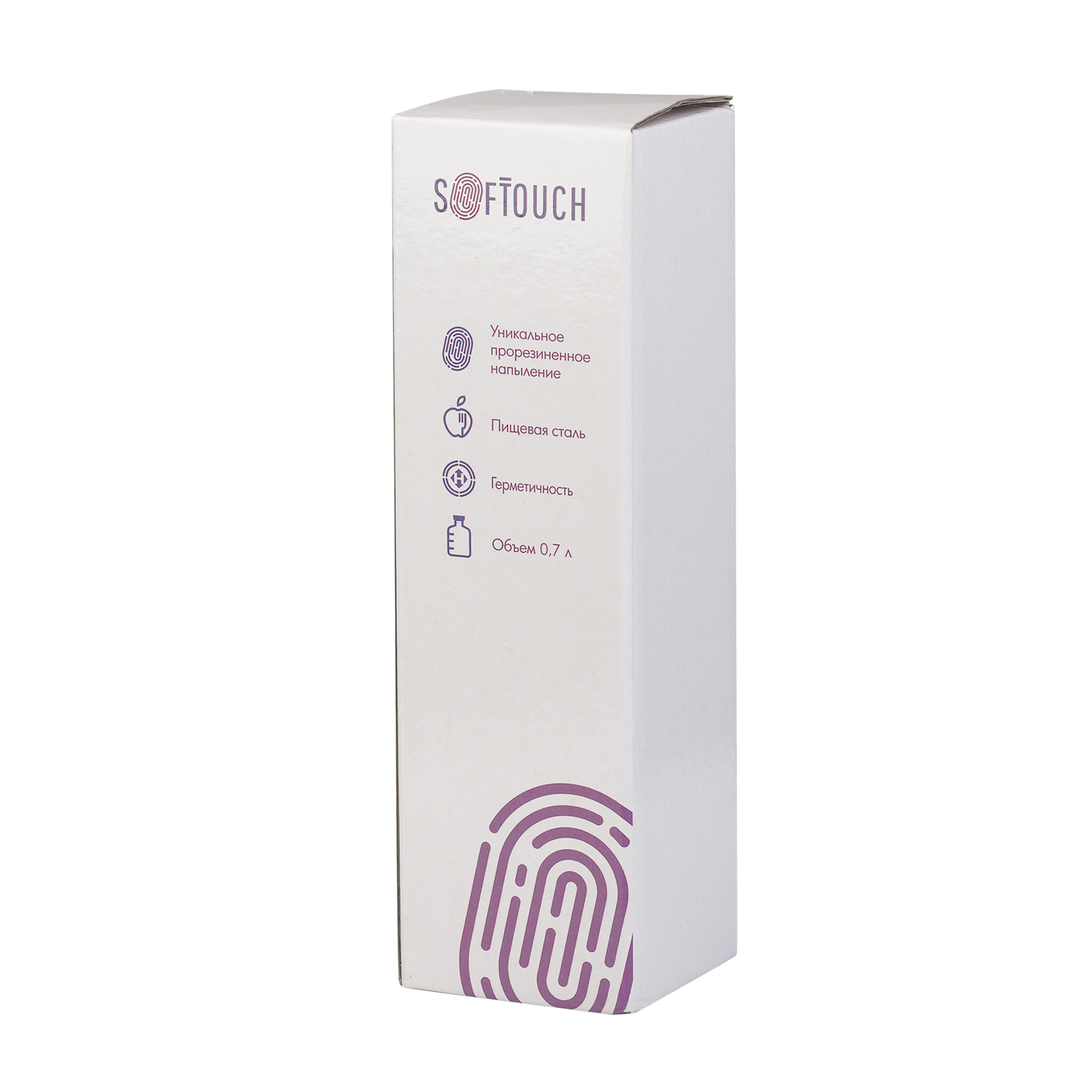 Бутылка для воды "Фитнес" 700 мл, покрытие soft touch фото на сайте Print Logo.