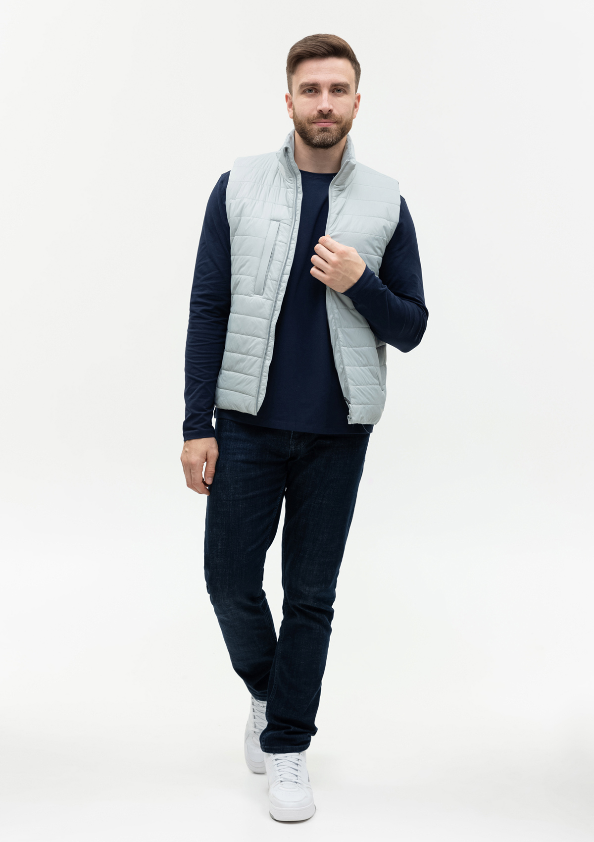 Жилет унисекс утепленный STAN таффета, 65, 87, Светло-серый,  (72)  (56/XXXL)