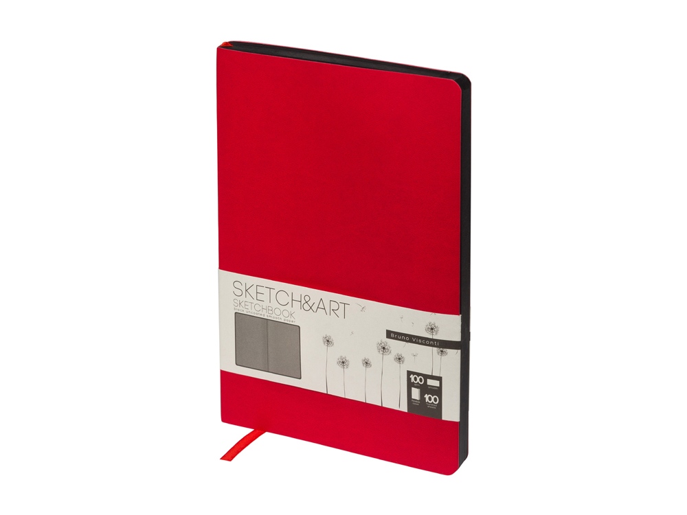 Скетчбук А5 Sketch & Art 100 г/м2, soft-touch с логотипом Bruno Visconti | Print Logo