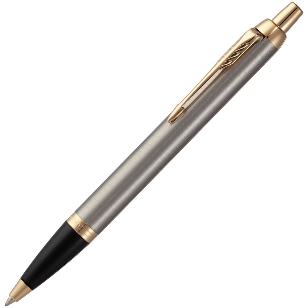 Ручка шариковая Parker IM Core K321 Brushed Metal GT M с логотипом Parker | Print Logo