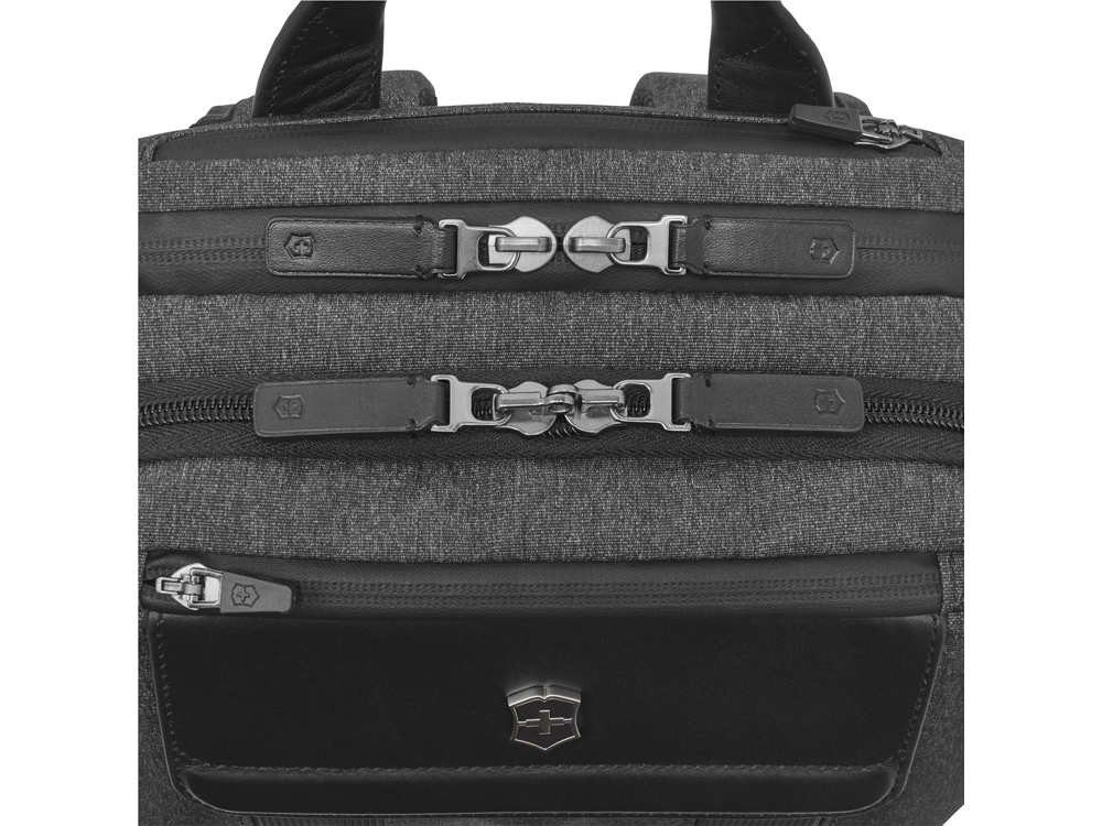 Рюкзак VICTORINOX Architecture Urban 2 Deluxe Backpack 15, серый, полиэстер/кожа, 31x23x46 см, 23 л