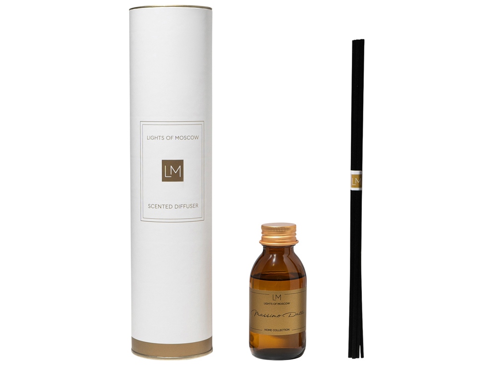 Ароматический диффузор с палочками, Массимо: сандал и ваниль, мускус, 100 мл