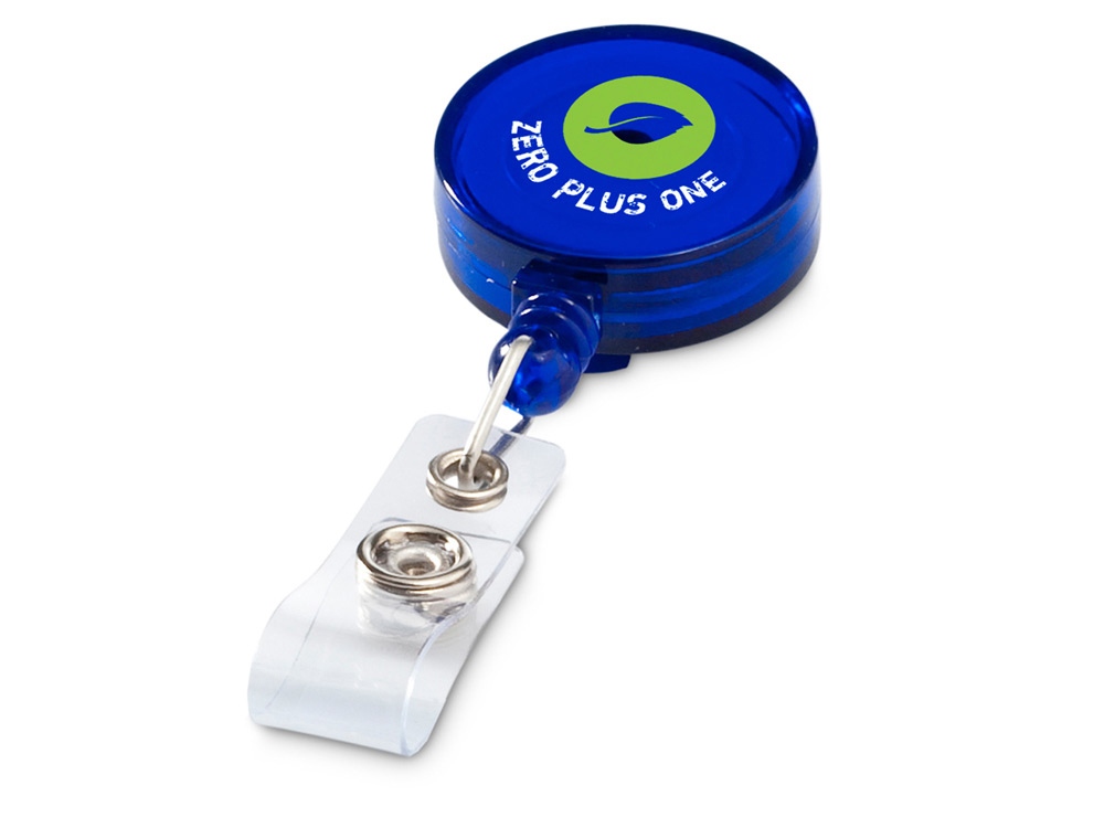 Держатель для бейджа или карты доступа Lech, синий прозрачный