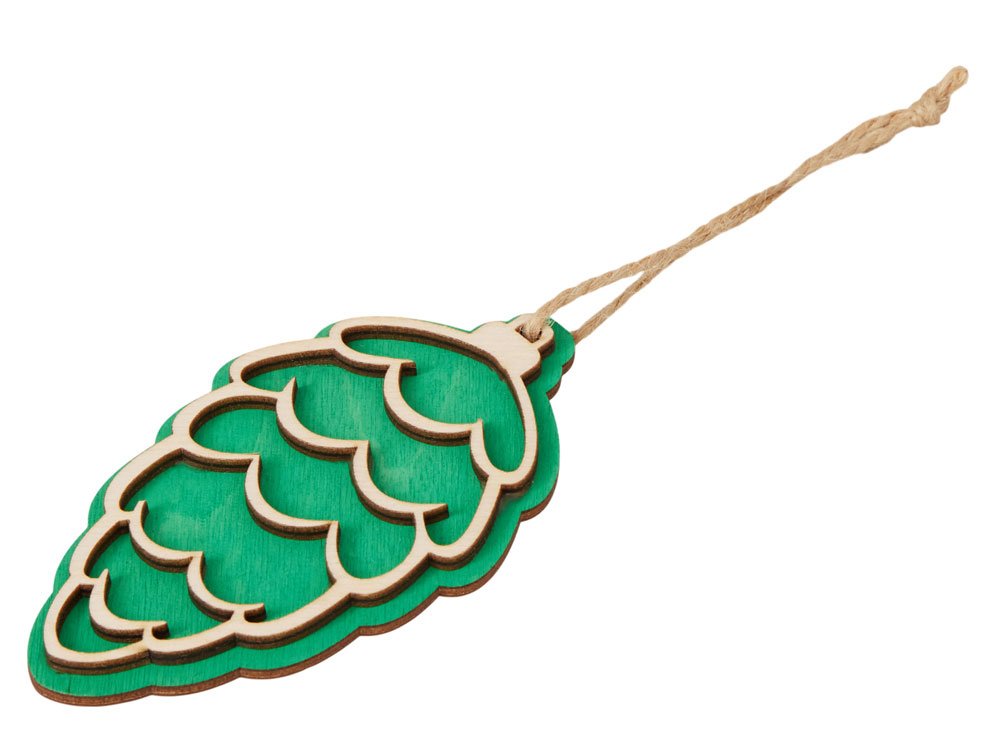 Деревянная подвеска на елку Cedar с логотипом  | Print Logo