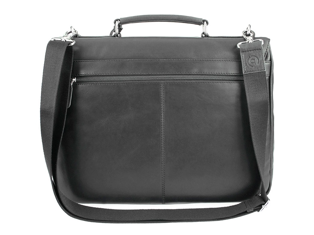 Портфель BUGATTI РОМАНО | ROMANO 15'', чёрный, натуральная воловья кожа, 39х8х30 см