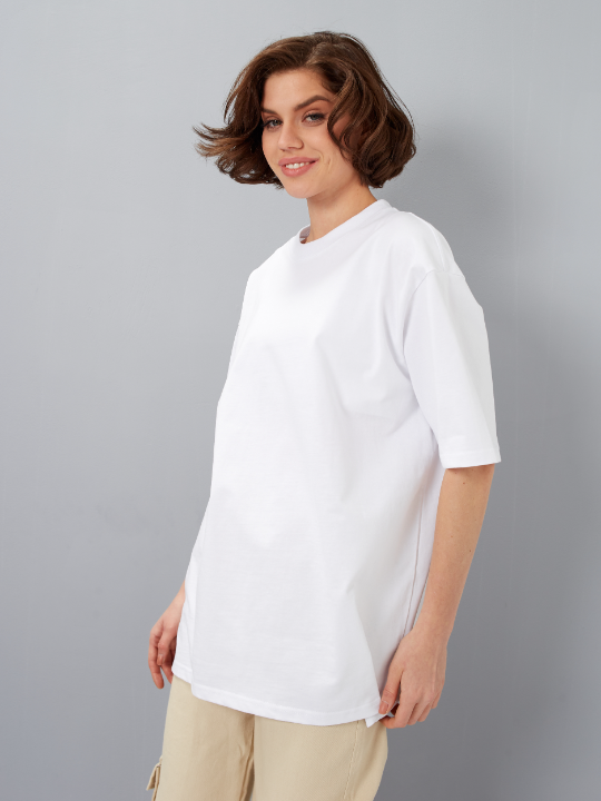 Футболка унисекс оверсайз STAN хлопок 240, 56, Белый,  (10/1)  (48/M)