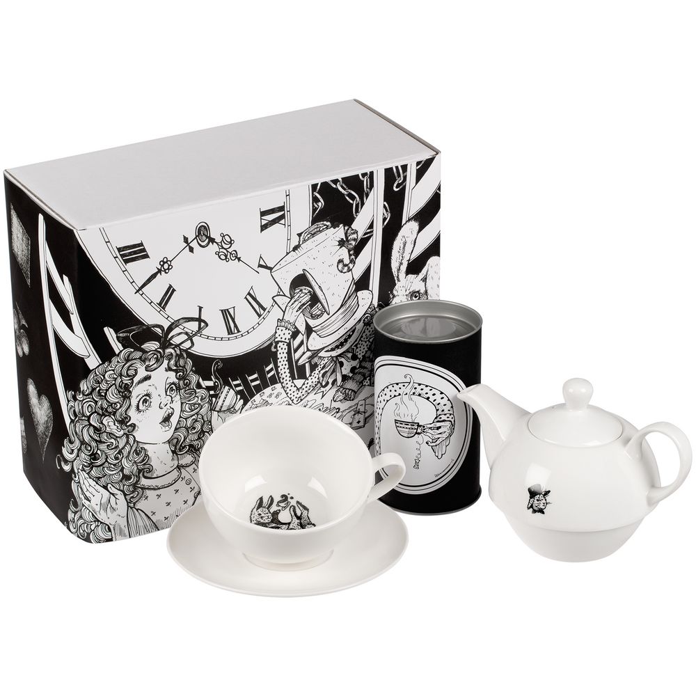 Набор «Необычайное чаепитие» с пустым тубусом с логотипом сделано в России | Print Logo