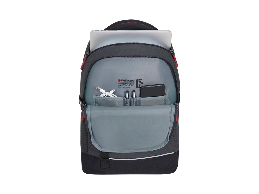 Рюкзак WENGER NEXT Tyon 16, антрацит/черный, переработанный ПЭТ/Полиэстер, 32х18х48 см, 23 л.