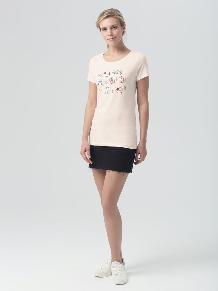 Футболка женская «Котэ» — пример нанесения логотипа (CoolColor) | Print Logo