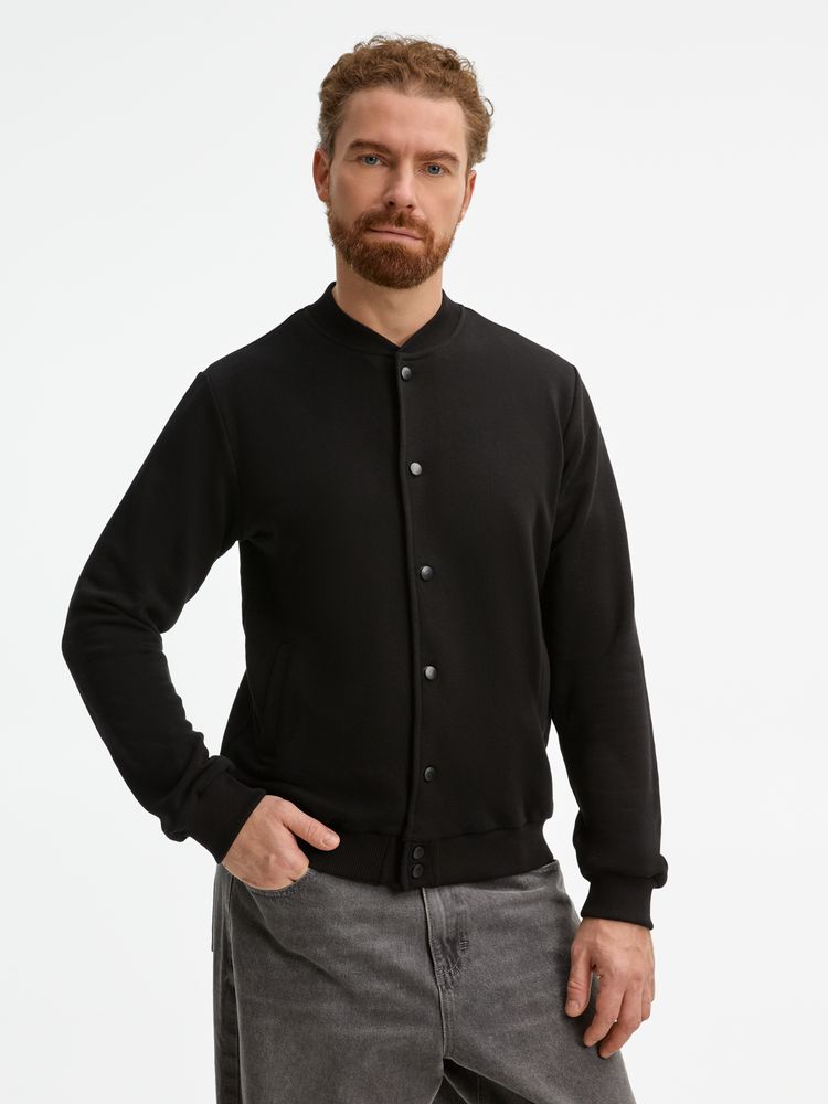 Бомбер унисекс Nuppu, черный, размер XL