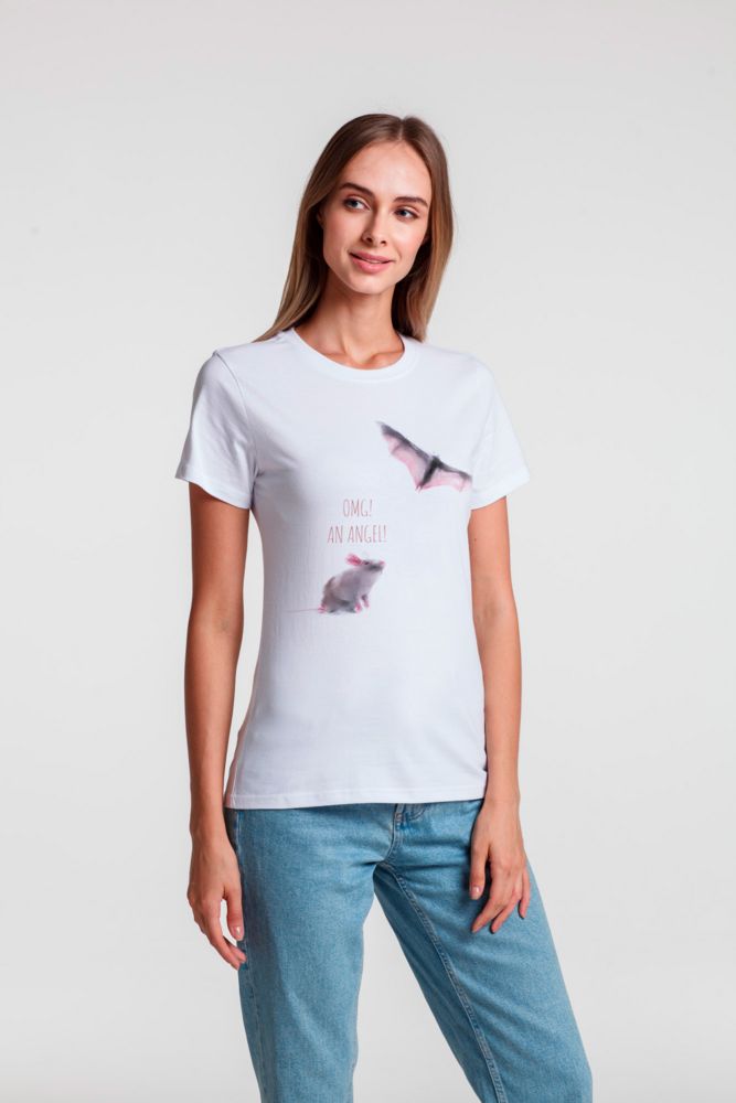 Футболка женская An Angel — пример нанесения логотипа (Соль) | Print Logo