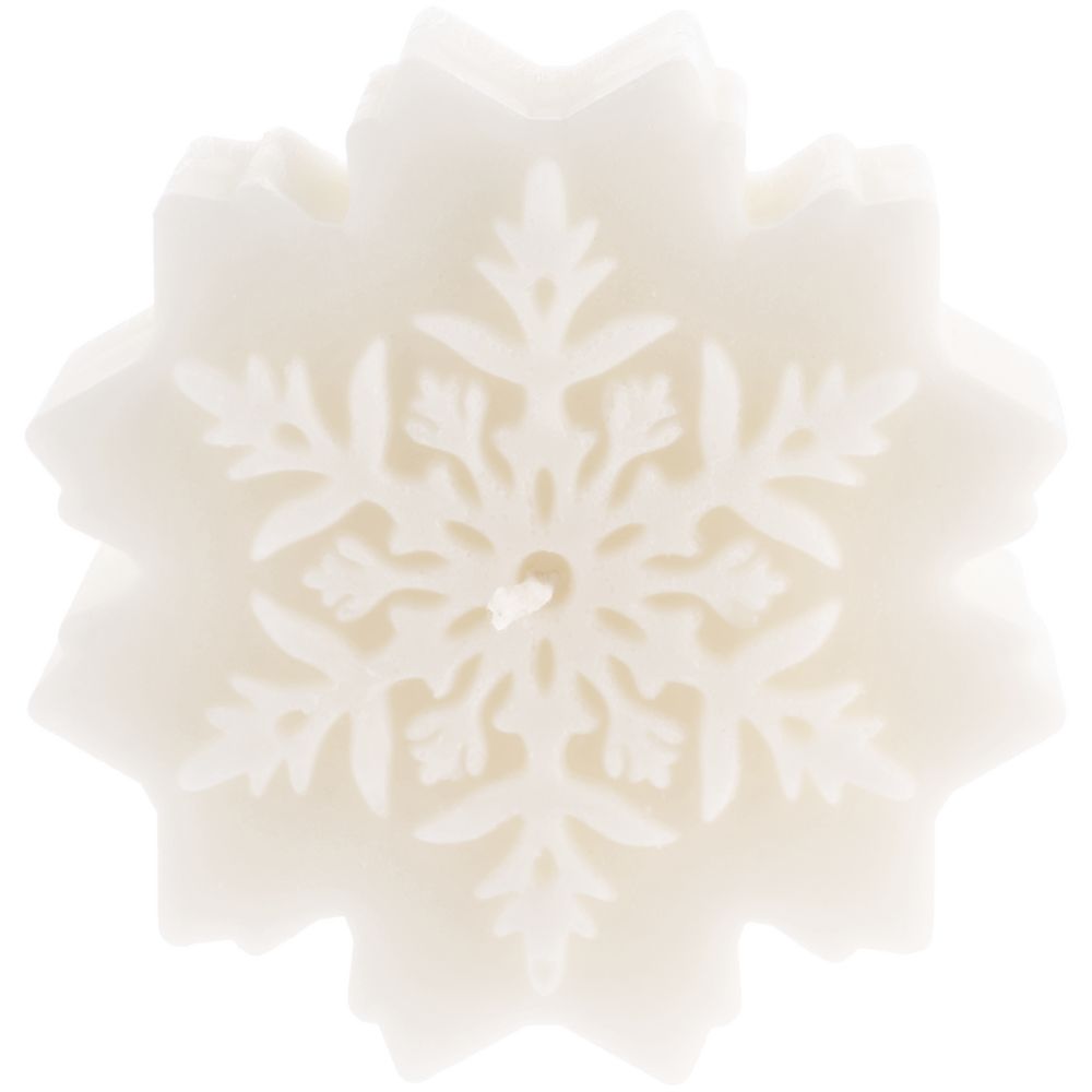Свеча Snowflame 2, белая с логотипом сделано в России | Print Logo