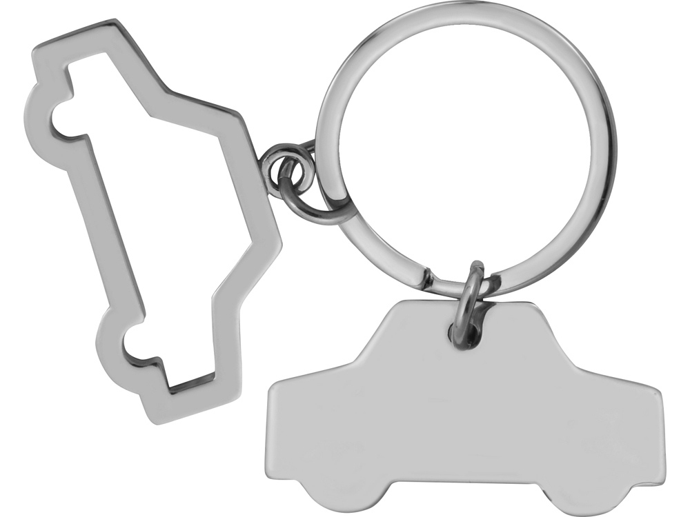 Металлический брелок Автопарк, серебристый