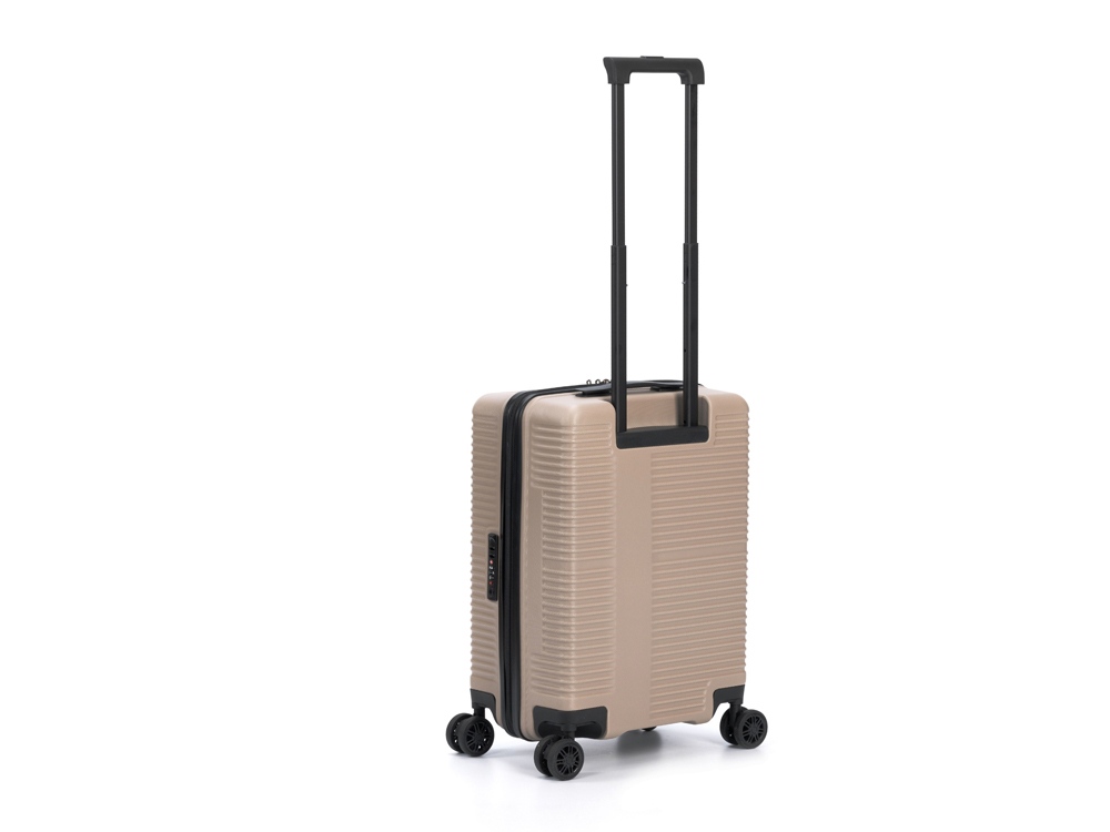 Чемодан TORBER ЭЛЬТОН, песочный, ABS-пластик, 38 х 24 х 54 см, 35 л