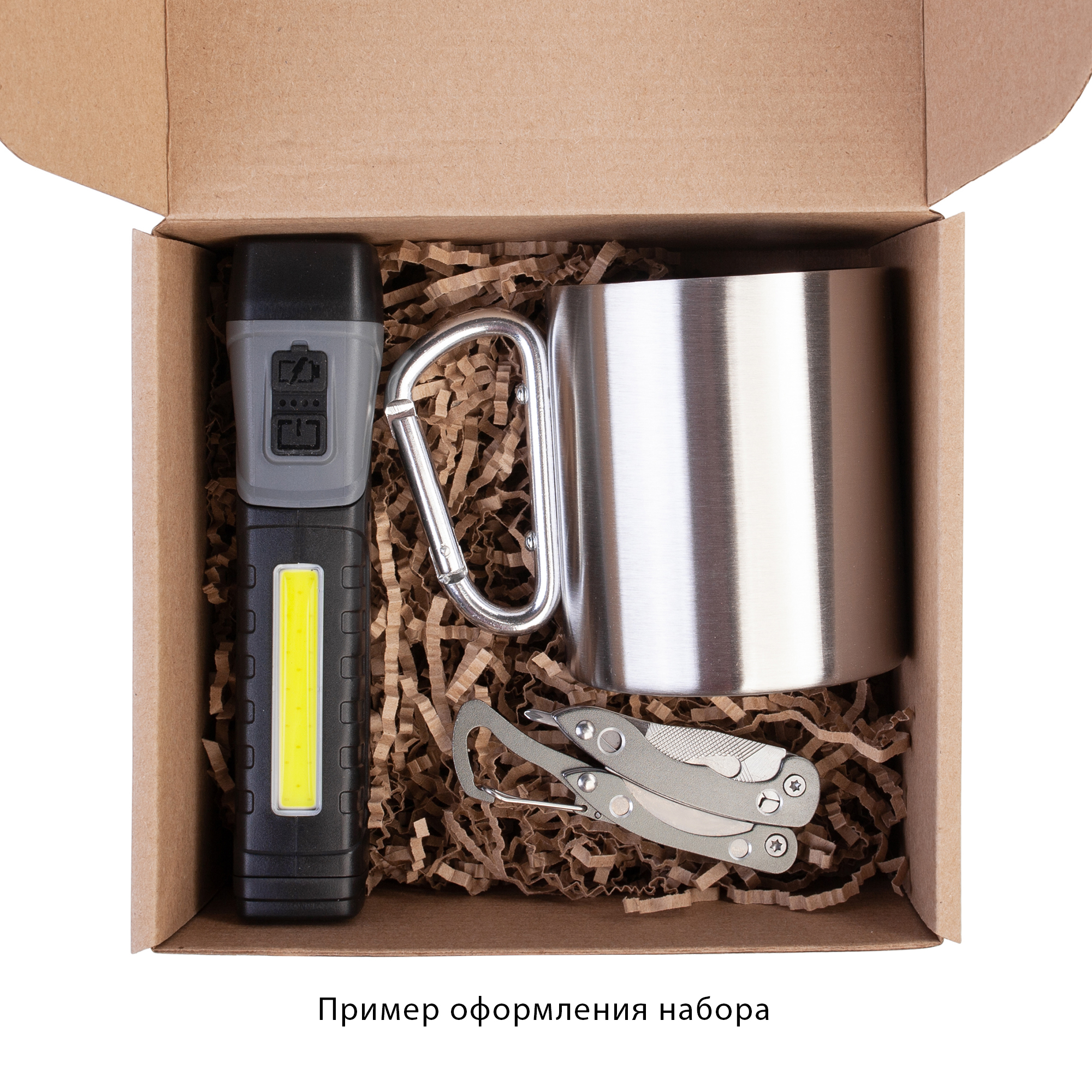 Фонарик "Fix", черный с серым