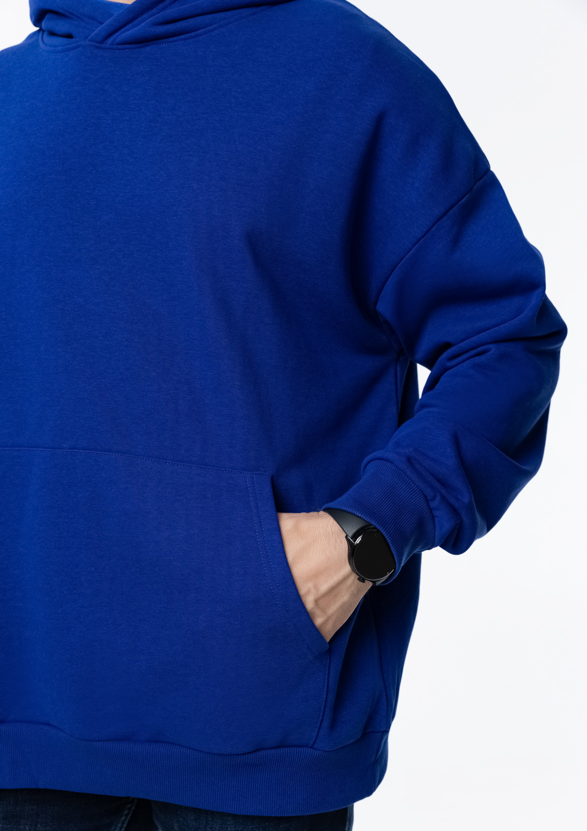 Худи унисекс STAN оверсайз футер без начёса 350, 66, Синий электрик,  (47)  (48/M)