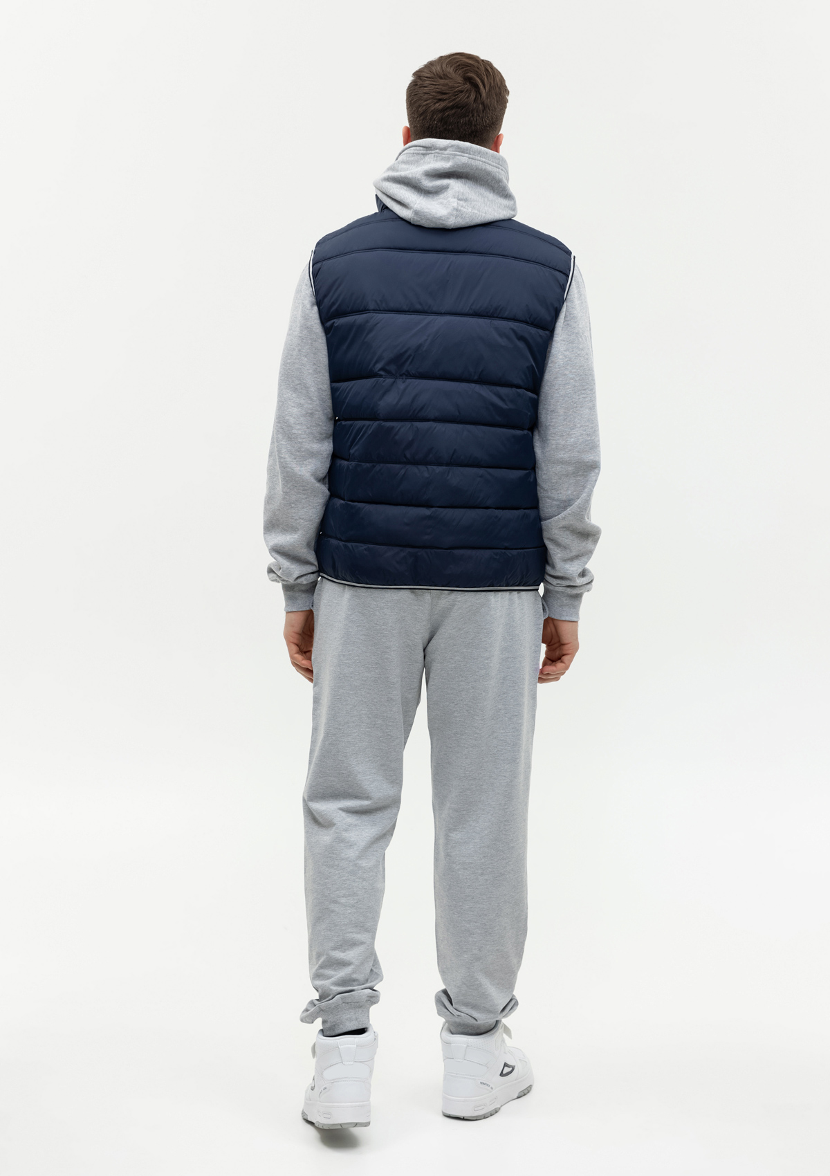 Жилет мужской STAN утепленный таффета 210T,65, 82, Темно-синий с контрастом,  (461)  (50/L)