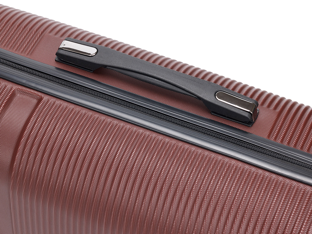 Чемодан TORBER ОНЕГА, бордовый, ABS-пластик, 59,5 х 39,5 х 24 см, 46 л