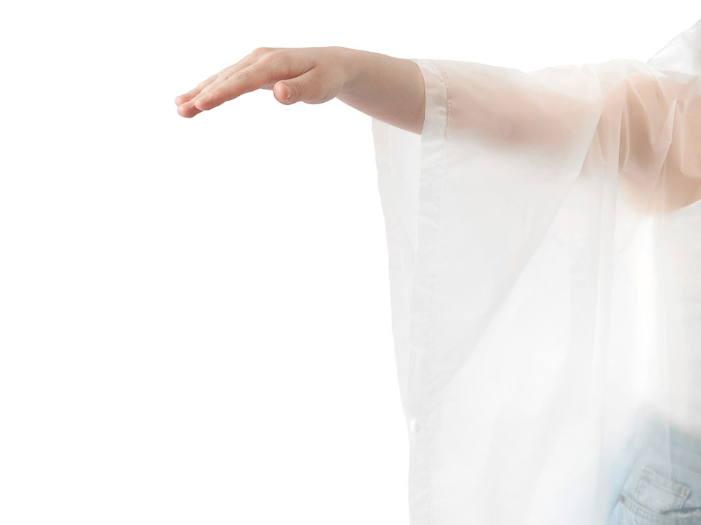 Пончо Hawaii c чехлом унисекс, белый