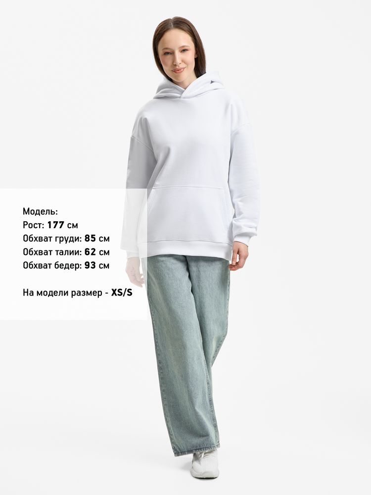 Худи унисекс оверсайз Daylero, белое, размер 3XL/4XL
