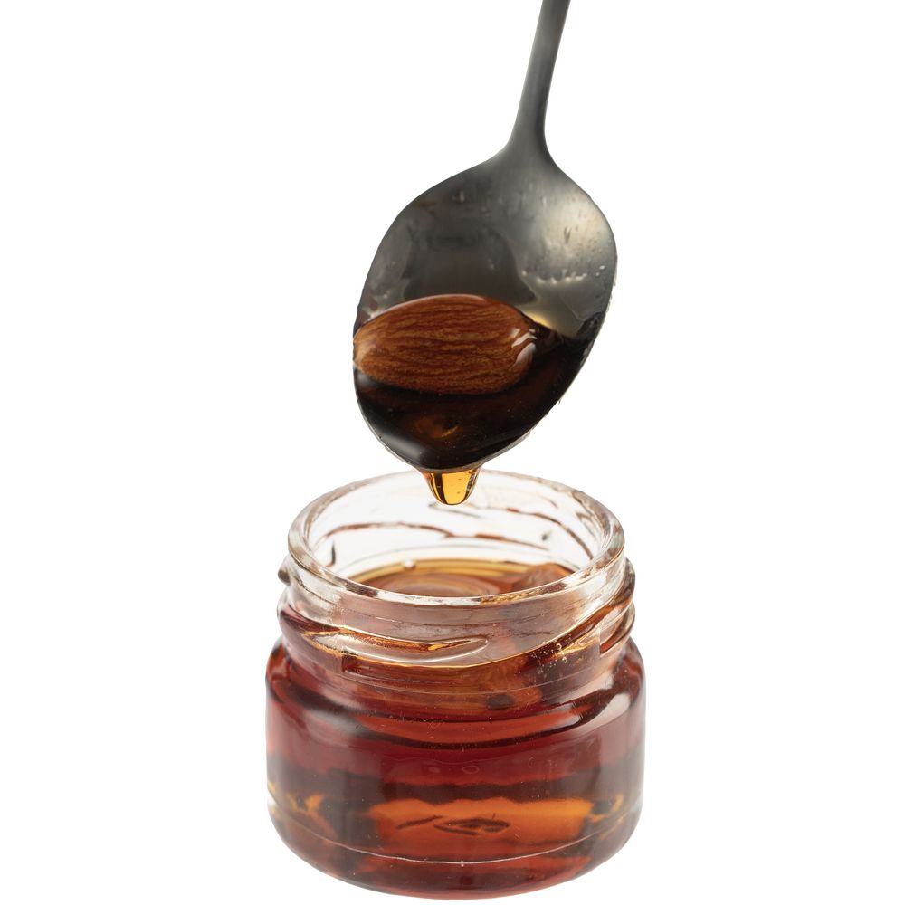 Миндаль Nutree в сиропе шиповника фото на сайте Print Logо.