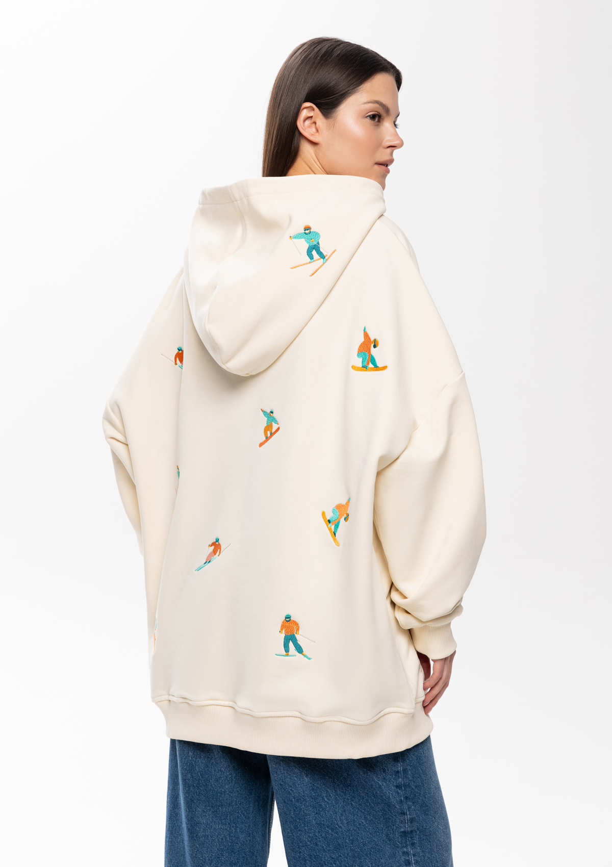 Худи унисекс STAN оверсайз футер без начёса 350, 66, Молочный,  (11)  (50/L)