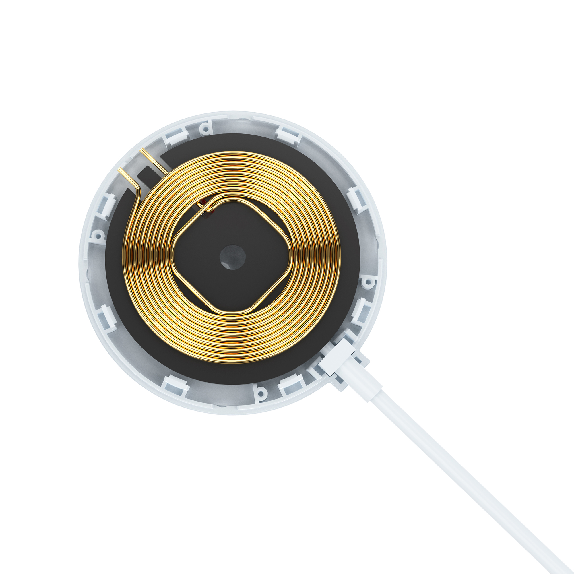 Беспроводное (15W) зарядное устройство "Sticker" с присосками фото на сайте Print Logo.