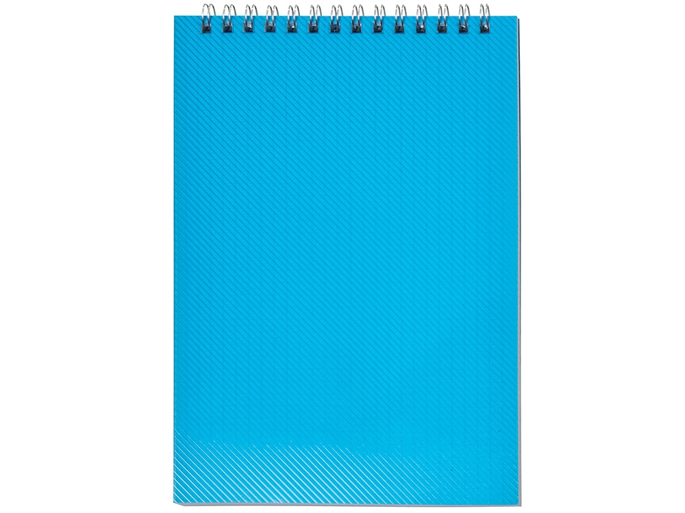 Блокнот на пружине в пластиковой обложке А5, синий