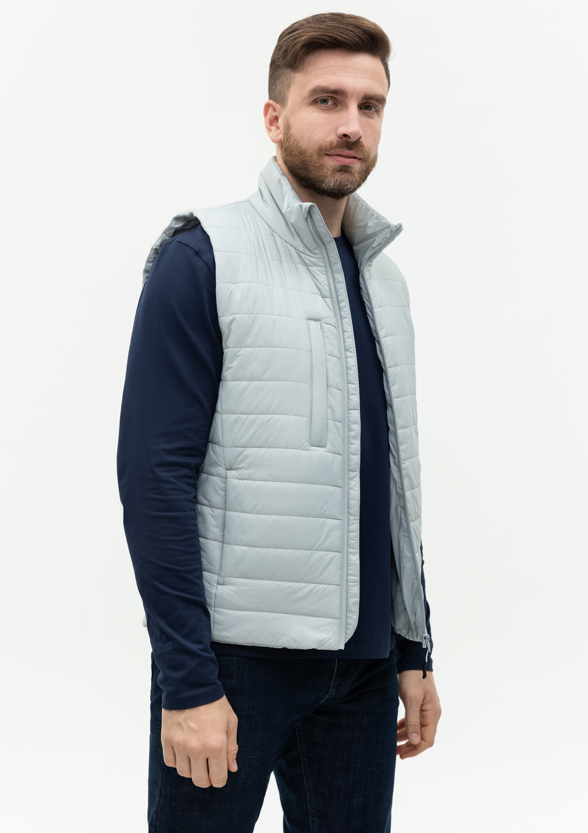 Жилет унисекс утепленный STAN таффета, 65, 87, Светло-серый,  (72)  (56/XXXL)