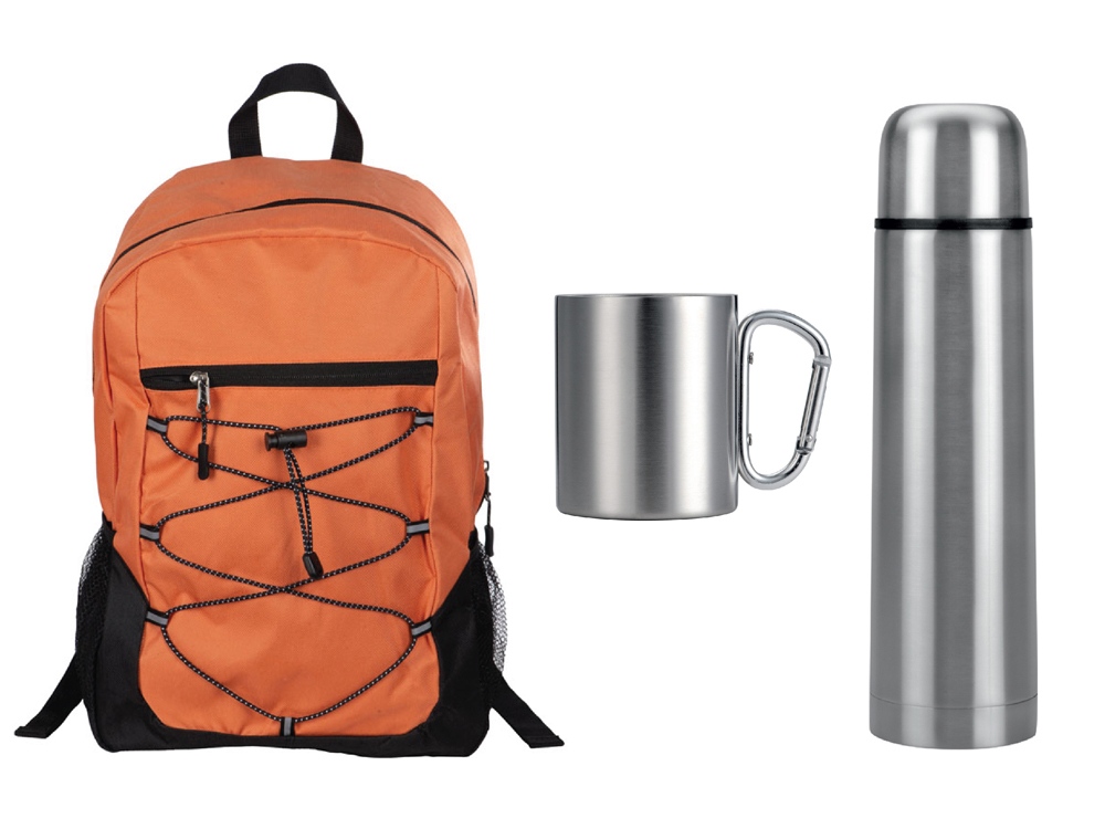 Набор туриста с термосом и кружкой в рюкзаке с логотипом  | Print Logo
