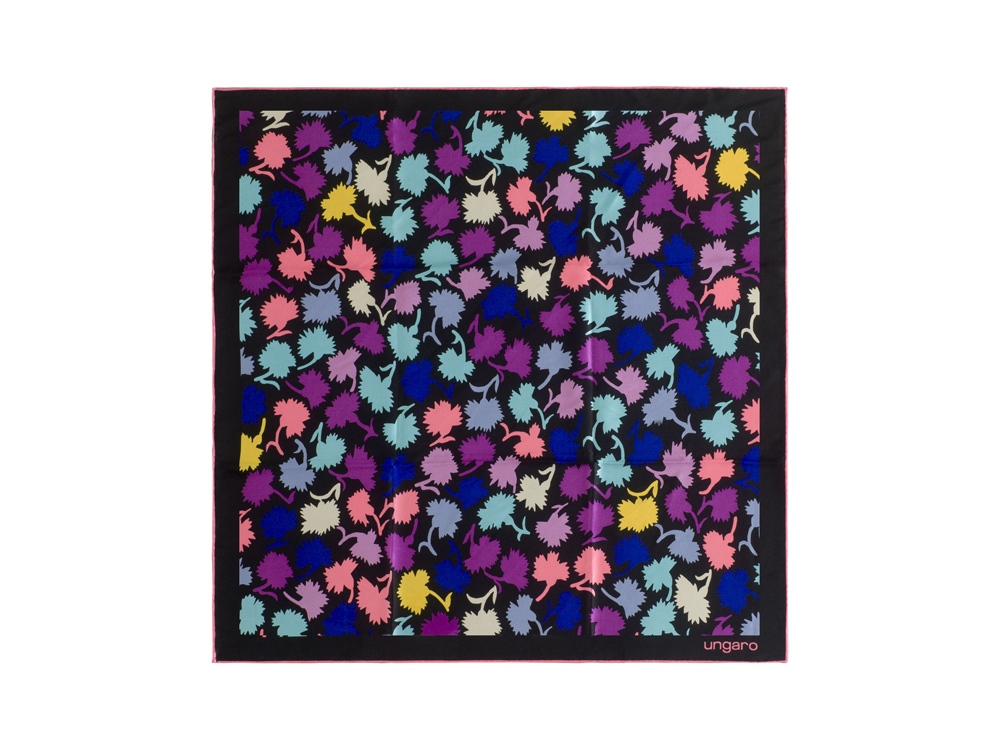 Шелковый платок Neon с логотипом Ungaro | Print Logo