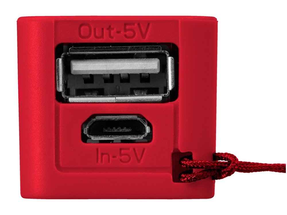 Портативное зарядное устройство Jive, красный/белый