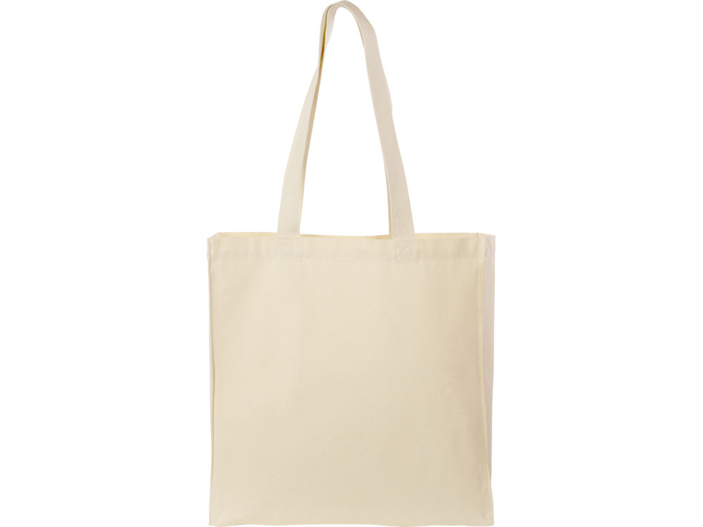 Сумка Donny из хлопка с донной складкой и парусиновыми ручками, натуральный