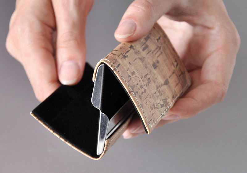 Визитница двусторонняя "Эко" , коричневый