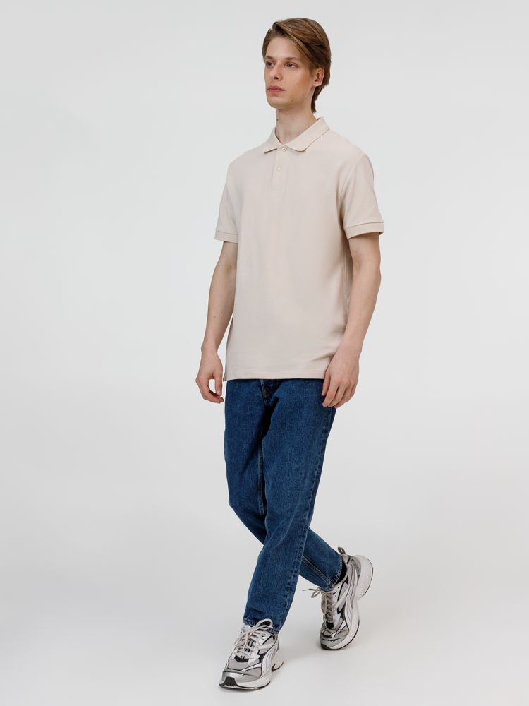 Рубашка поло унисекс Pacific, бежевая (льняная), размер M