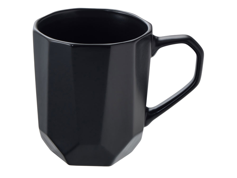 Кружка с гранями Amery, 310мл, черный матовый