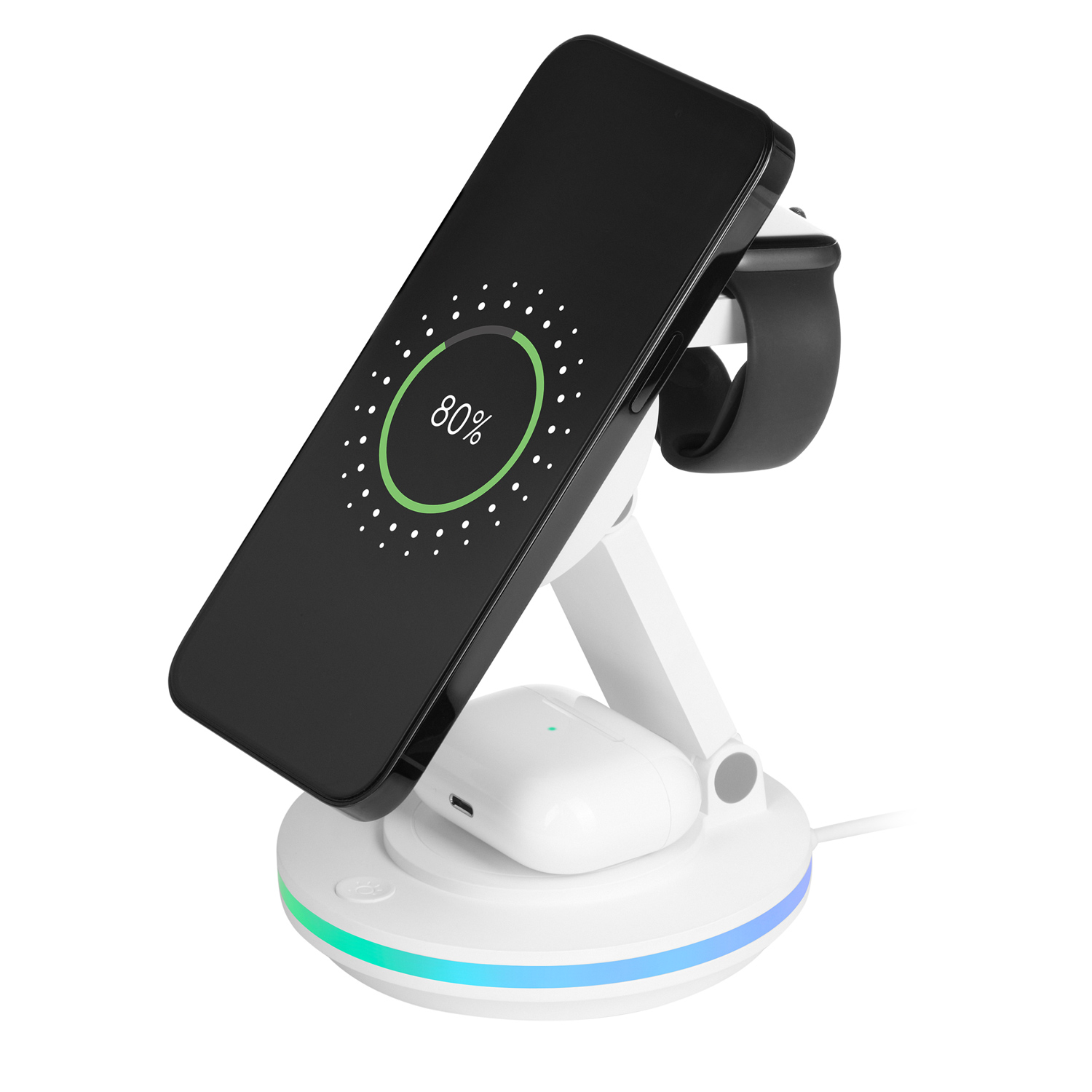 Беспроводная зарядная станция 3в1 Polaris фото на сайте Print Logo.