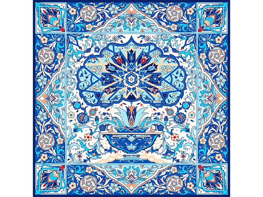 Платок Арабески с логотипом Русские в моде | Print Logo