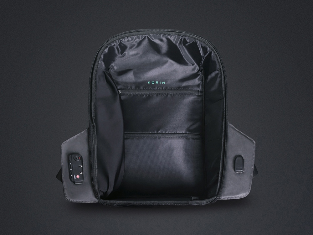 Водостойкий антикражный рюкзак Hipack для ноутбука 15.6, черный