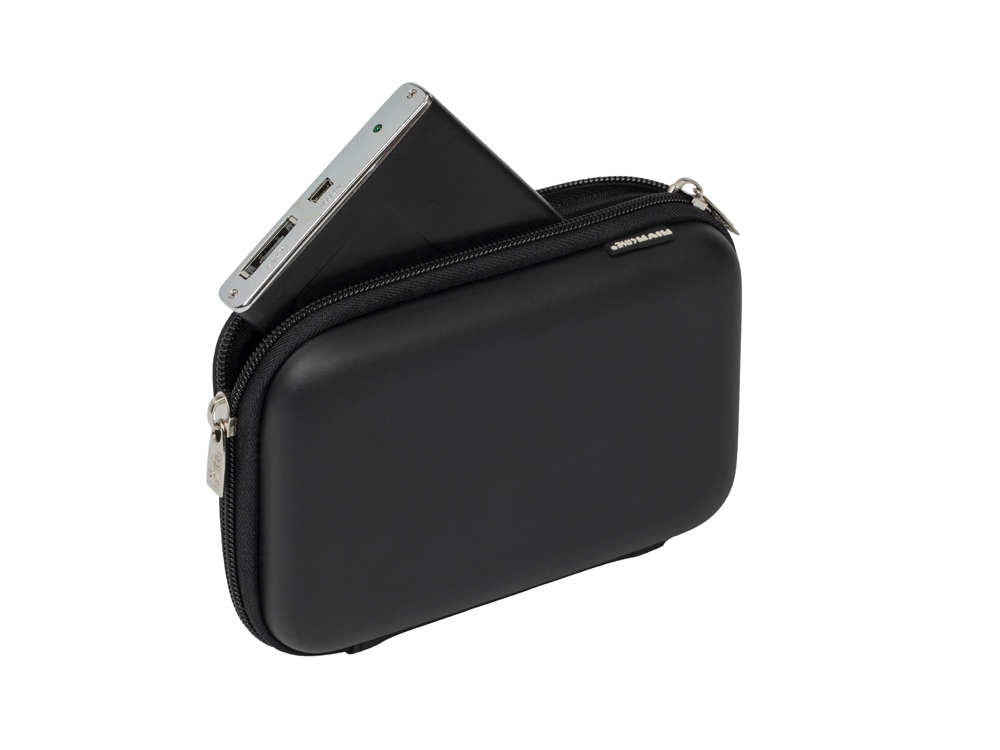 Чехол для жесткого диска из кожзама с логотипом RIVACASE | Print Logo