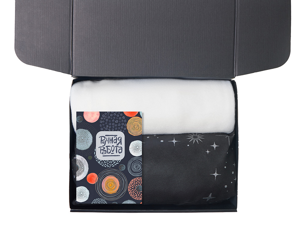 Подарочный набор с пледом, свечой и диффузором, белый