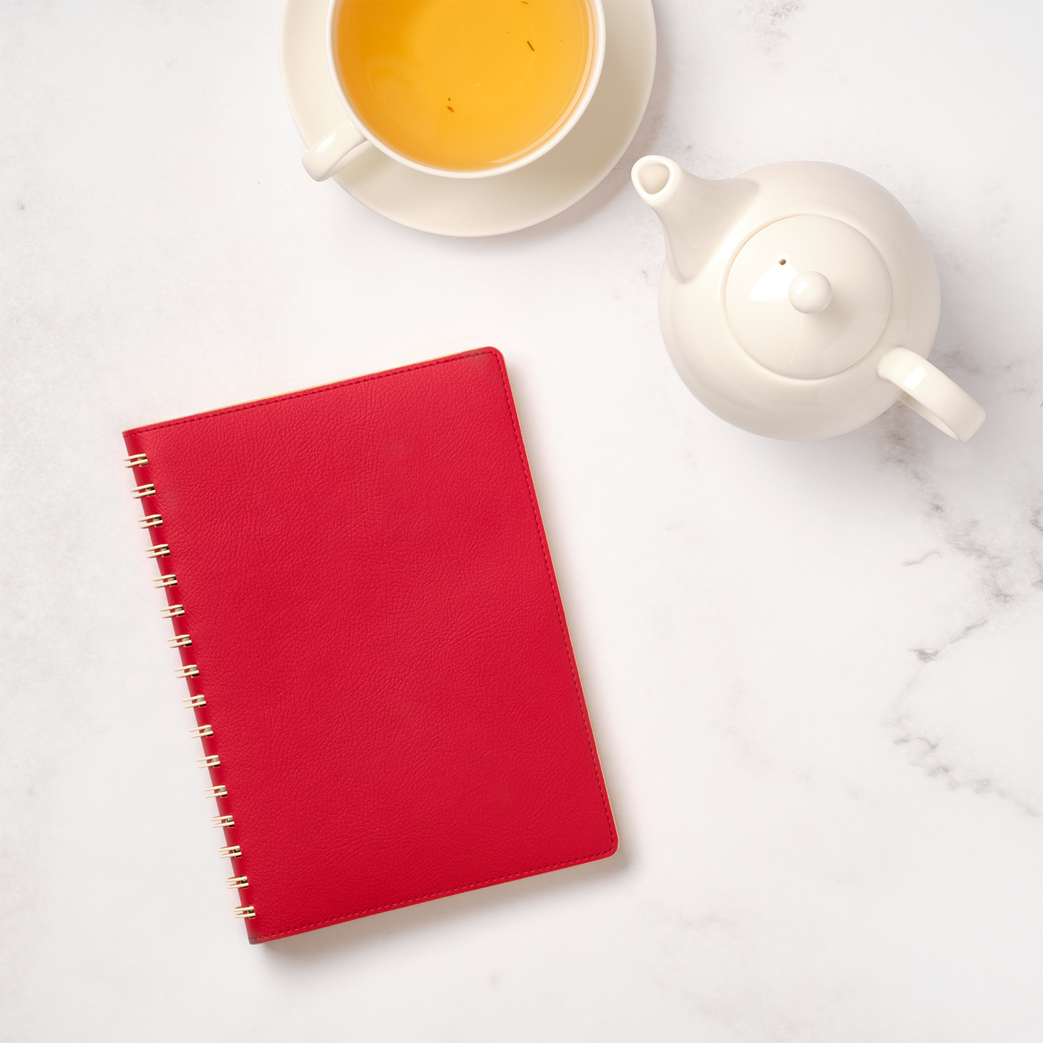 Ежедневник Виста (Vista) недатированный, красный/бежевый