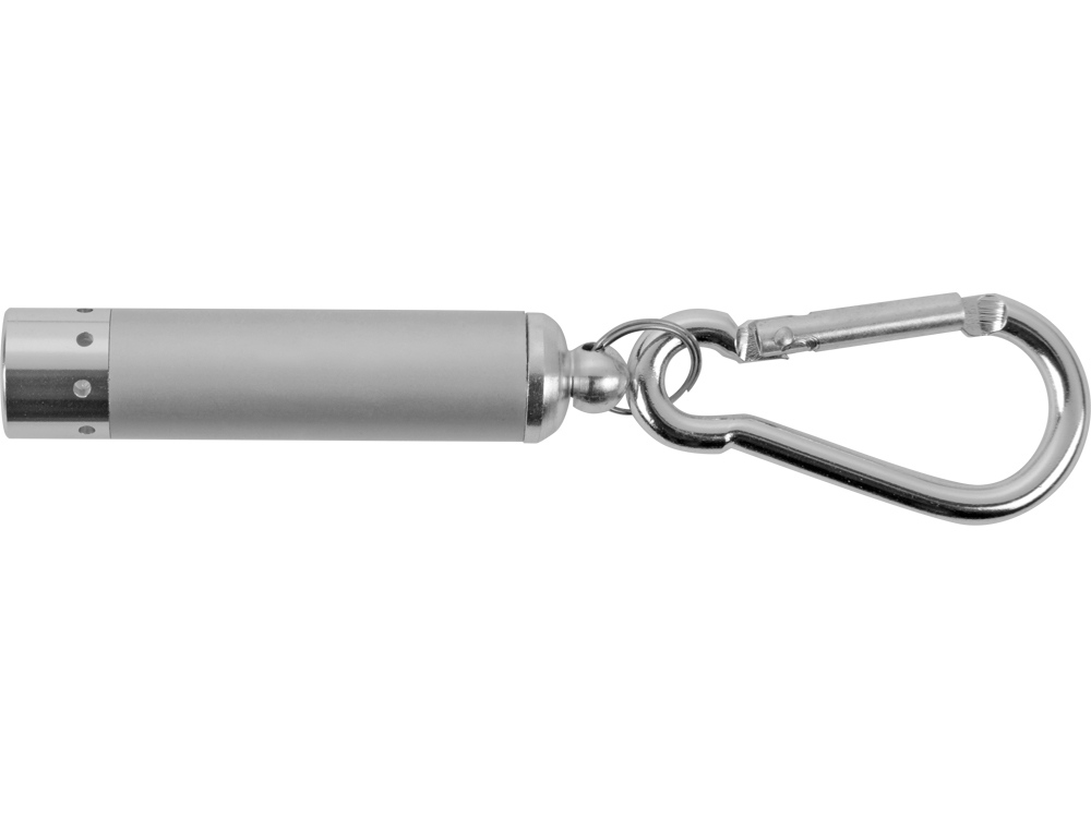 Брелок-фонарик Карабин, серебристый