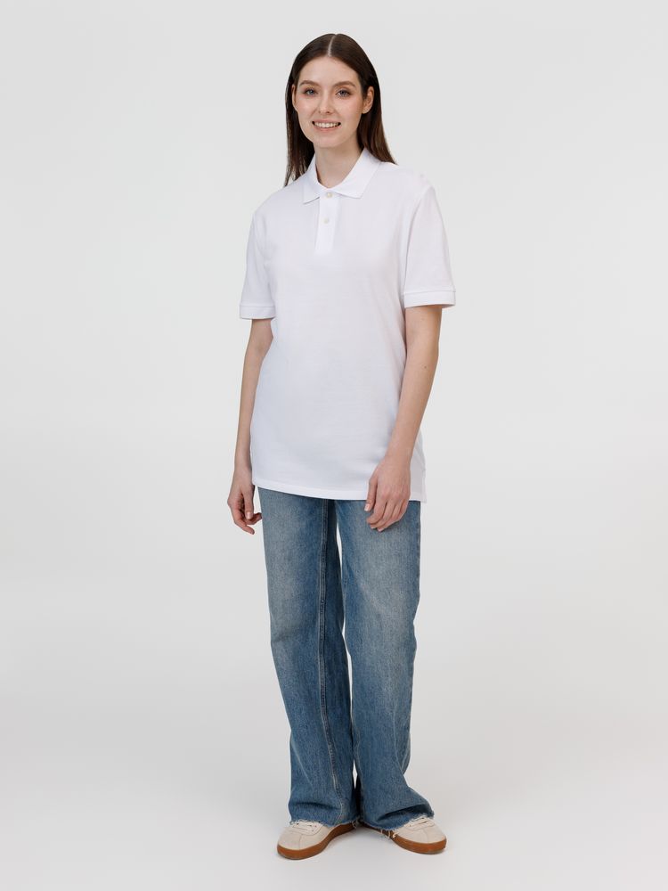 Рубашка поло унисекс Pacific, белая, размер 5XL