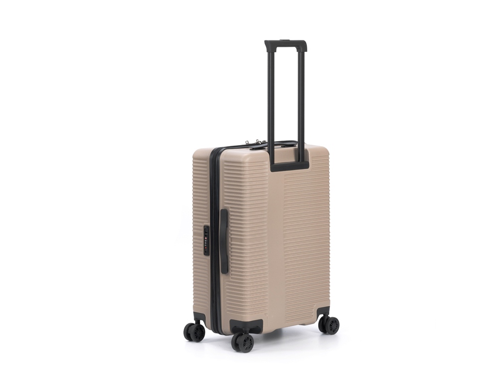 Чемодан TORBER ЭЛЬТОН, песочный, ABS-пластик, 41 х 28 х 68 см, 64 л