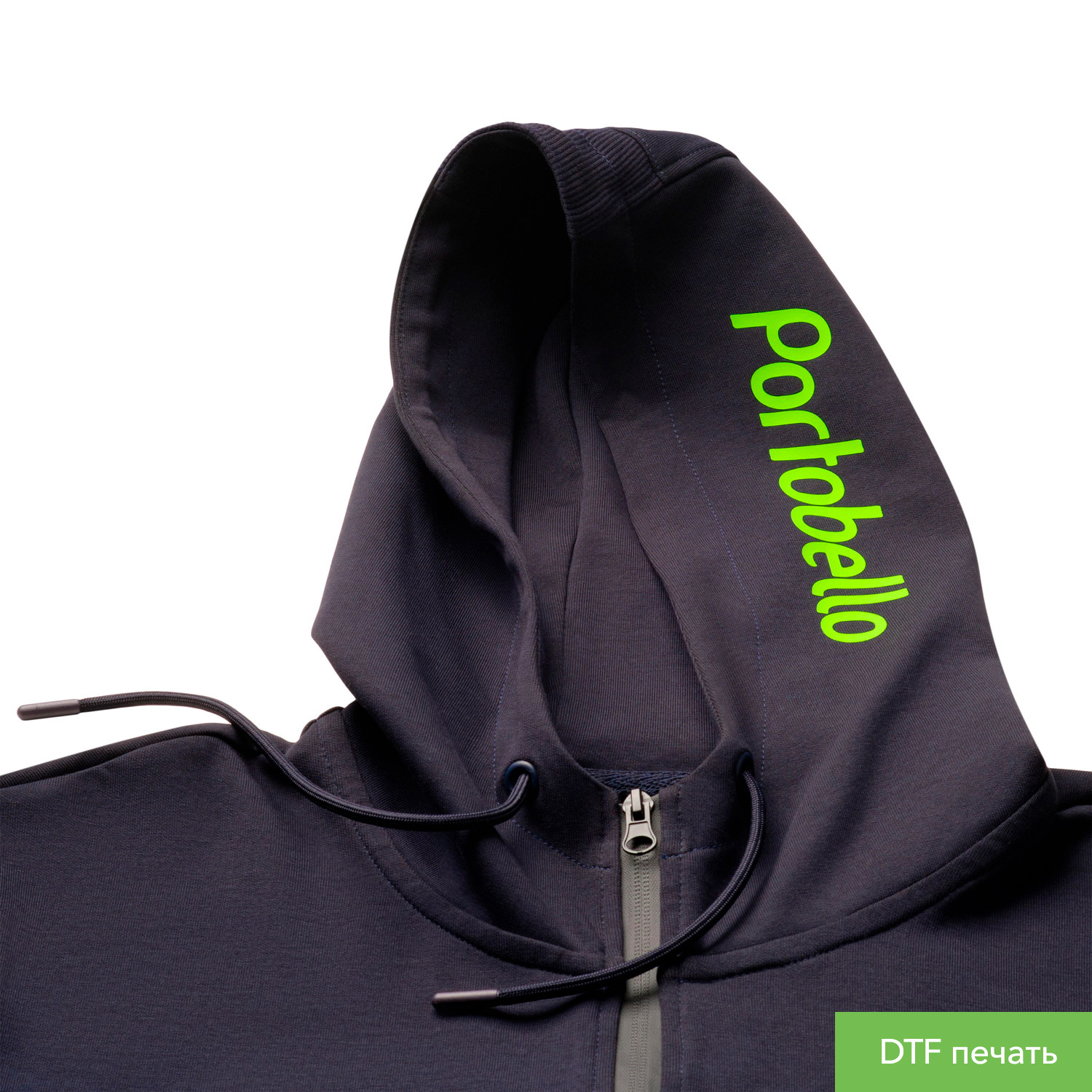 Толстовка на молнии с капюшоном Матео (Mateo) черная фото на сайте Print Logo.