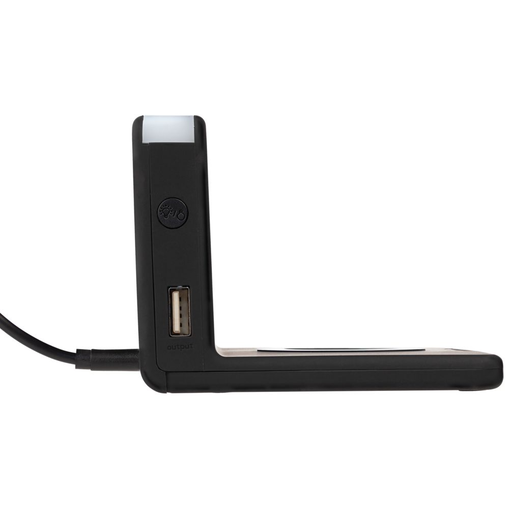 Часы настольные с беспроводным зарядным устройством Pitstop фото на сайте Print Logo.